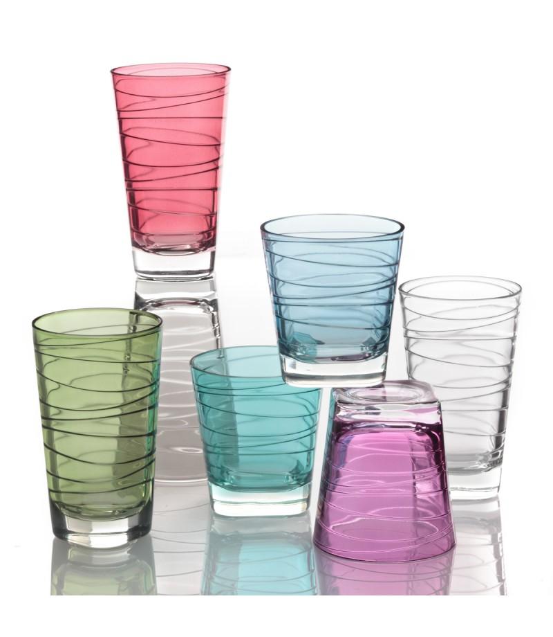 Leonardo Drinking Glass Tumbler - Violet Purple VARIO 6 Piece