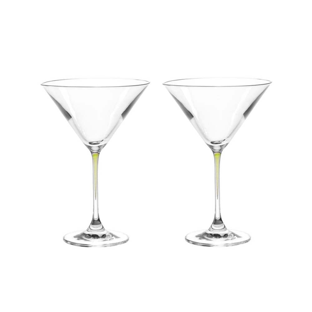 Leonardo Cocktail Glass Set Green Stem LA Perla