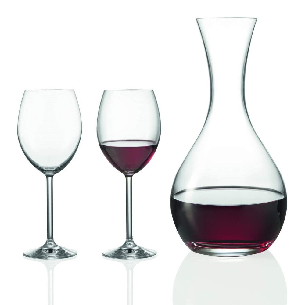 Montana Carafe & Red Wine Glasses Set 1.2L Decanter Jug & 2x 390ml Glasses