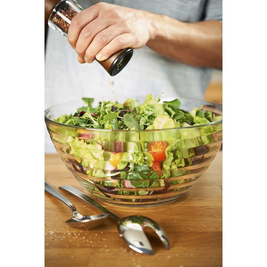 Demo - Roesle Salad Set with Glass Salad Bowl and Salad Servers