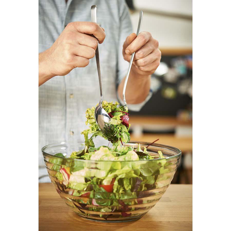 Demo - Roesle Salad Set with Glass Salad Bowl and Salad Servers