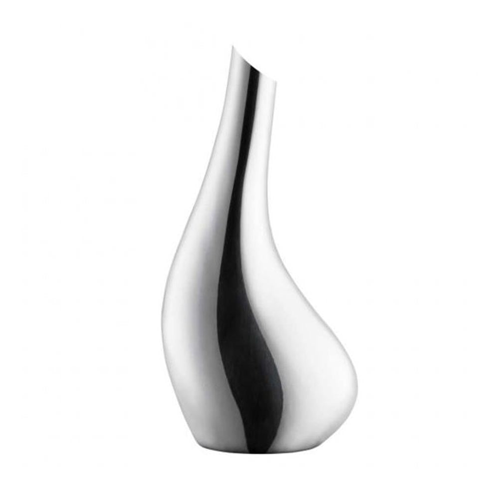 VAGNBYS Vase: Swan Solitaire Vase for a Single Stem: Silver Stainless Steel