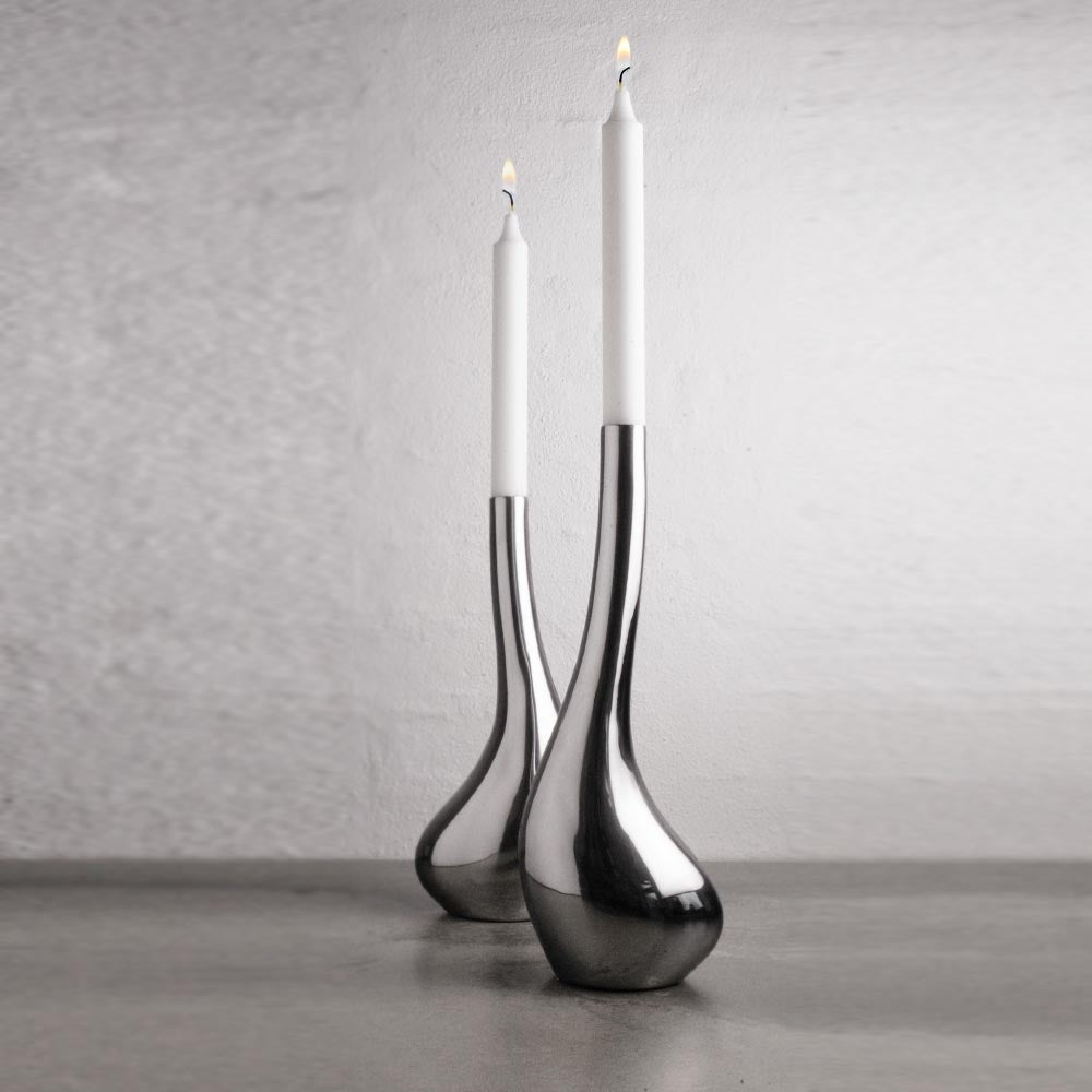 Vagnbys Mr and Mrs Swan Candlestick Set