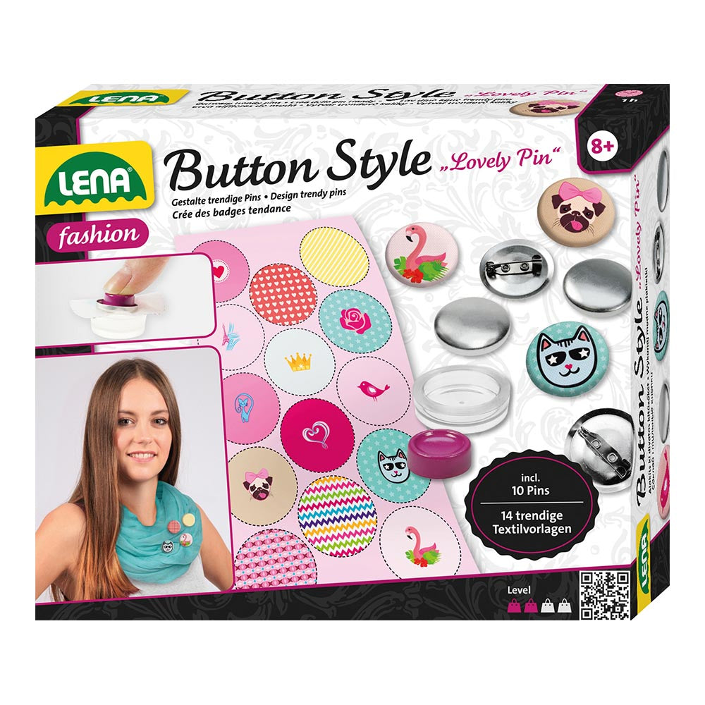 LENA Button Brooches: Make-Your-Own DIY Arts & Crafts Pin Brooch