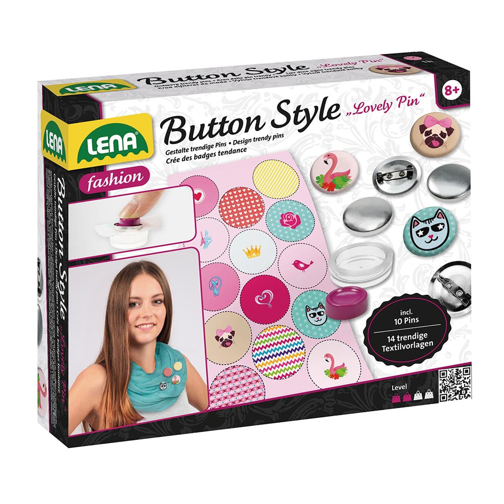 LENA Button Brooches: Make-Your-Own DIY Arts & Crafts Pin Brooch