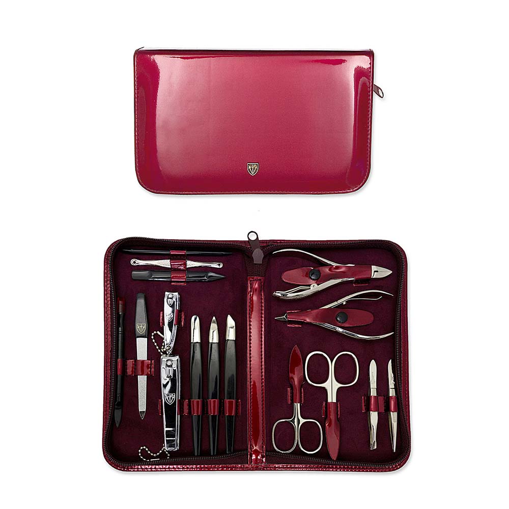 Kellermann 3 Swords Manicure Set Laquered Burgundy 5851 P G