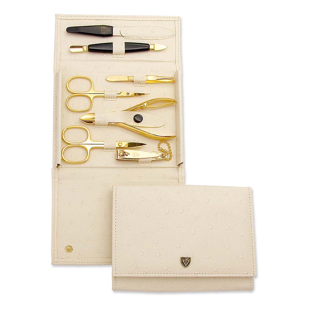 Kellermann 3 Swords Manicure Set Ostrich Beige 7410 P N