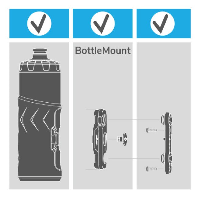 SKS Water Bottle PLUS Magnetic FIDLOCK Frame Mount - MONKEYBOTTLE TWIST 590ml