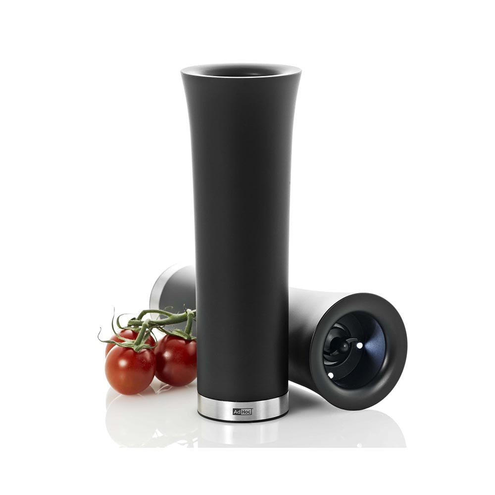 AdHoc Electric Salt or Pepper Tilt Grinder German Brand - Milano Black