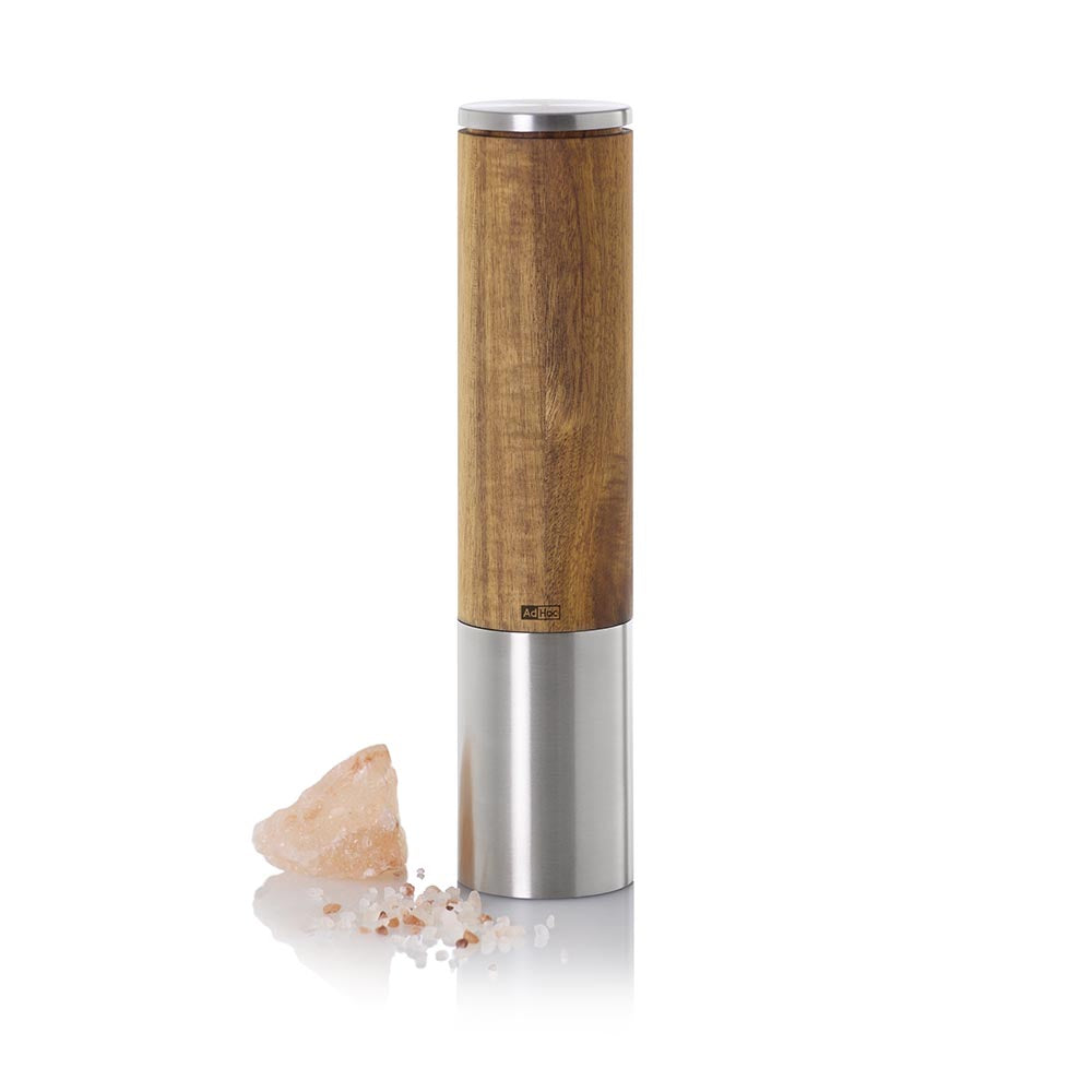 AdHoc Electric Salt or Pepper Grinder in Acacia Wood & Stainless Steel - eMill.5