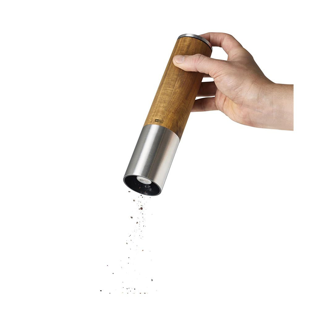 AdHoc Electric Salt or Pepper Grinder in Acacia Wood & Stainless Steel - eMill.5