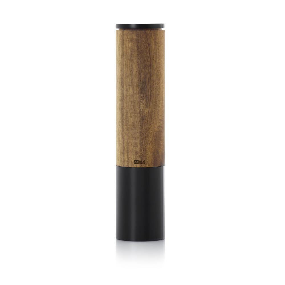 AdHoc Electric Salt or Pepper Grinder in Acacia Wood & Black Stainless Steel - eMill.5