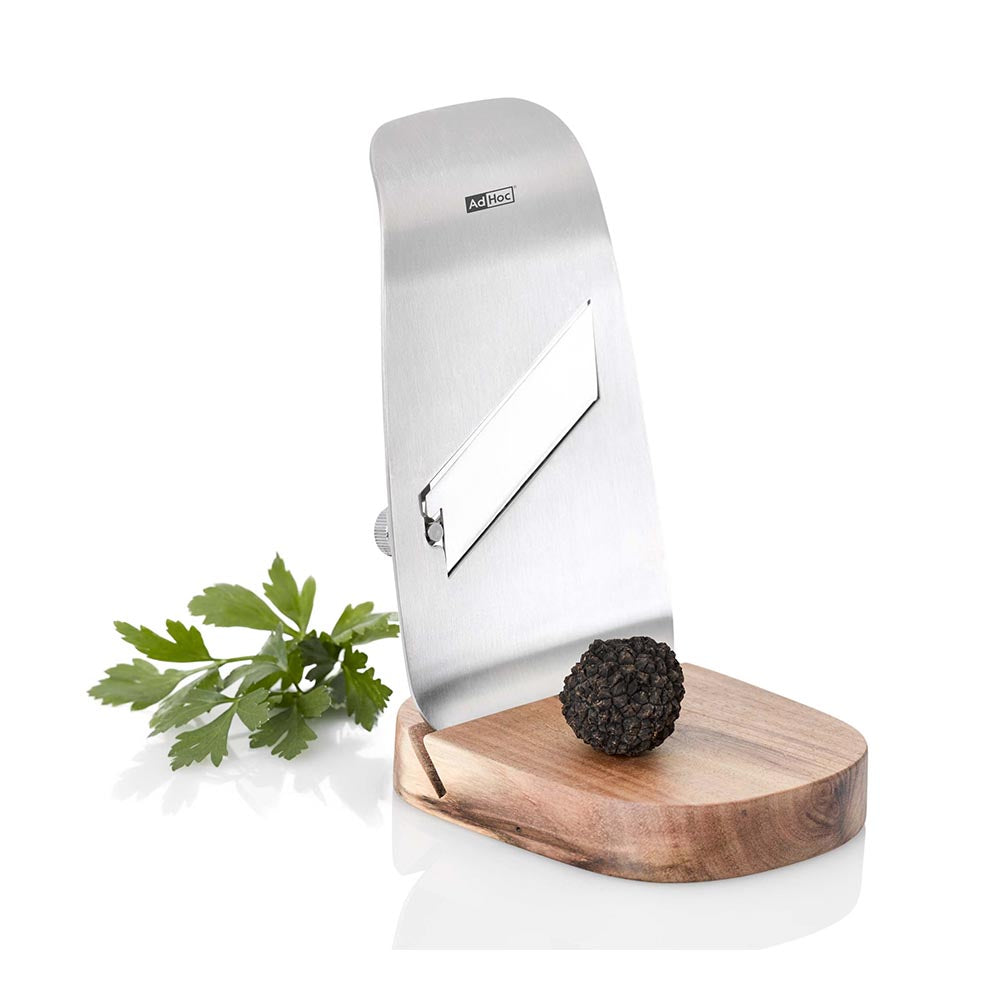 AdHoc Gourmet Ultra-Thin Slicer on Acacia Stand - TUFO