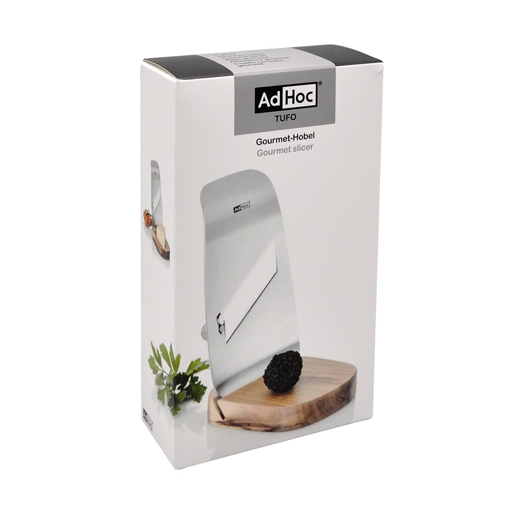 AdHoc Gourmet Ultra-Thin Slicer on Acacia Stand - TUFO