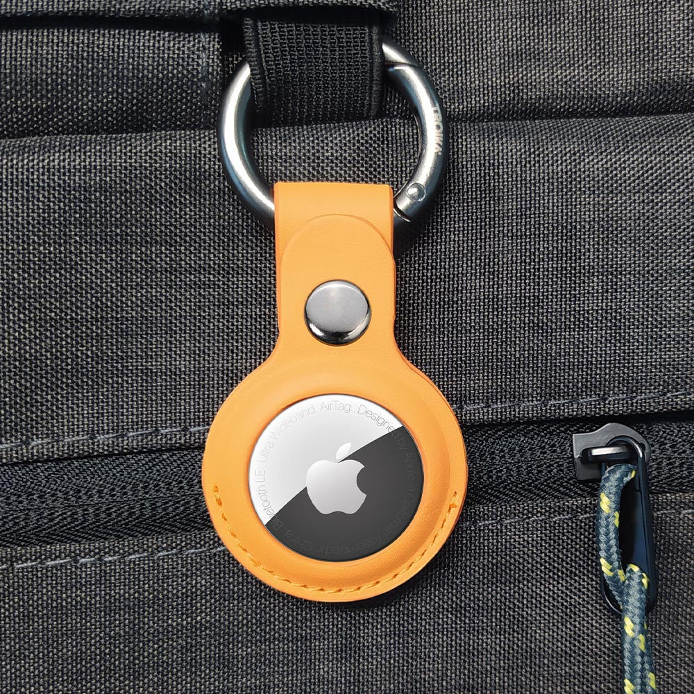 TROIKA Apple AirTag Cover and Keyring - Yellow