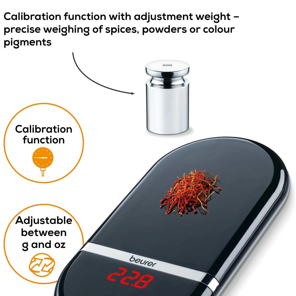 Beurer KS 36 Precision Kitchen Scale for Spices & Powders - 0.1 Graduation