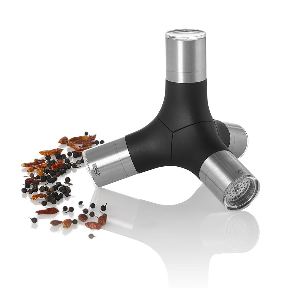 AdHoc Magnetic Salt, Pepper & Chilli Grinders - Connected 4-in-1 Mill GIANT