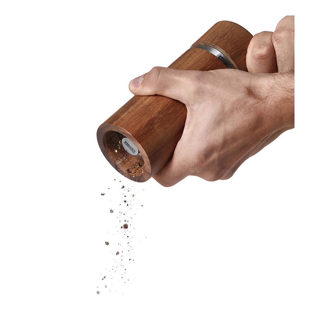 AdHoc Germany Salt or Pepper Grinder in Acacia Wood: 4x Grind Output - Profi XL