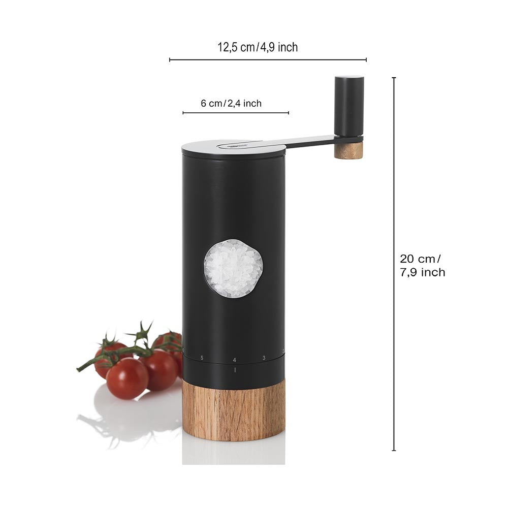 AdHoc Salt or Pepper Geared Mill with 4x Grinder - PowerMill Black