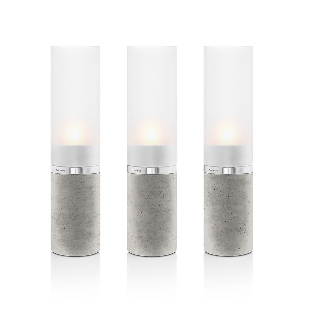 Blomus Set 3 Tealight Holders, Matt Faro