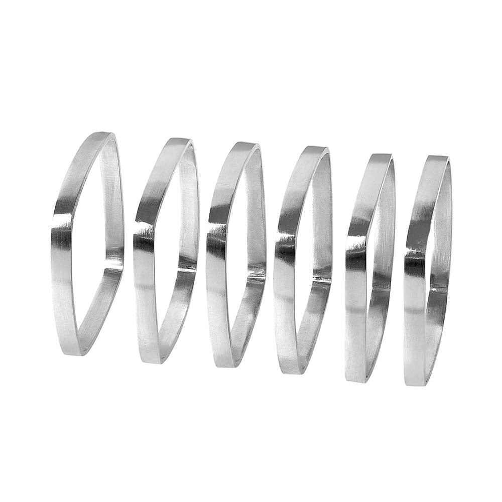 Blomus Napkin Rings Matt Nickel Fino - Set of 6