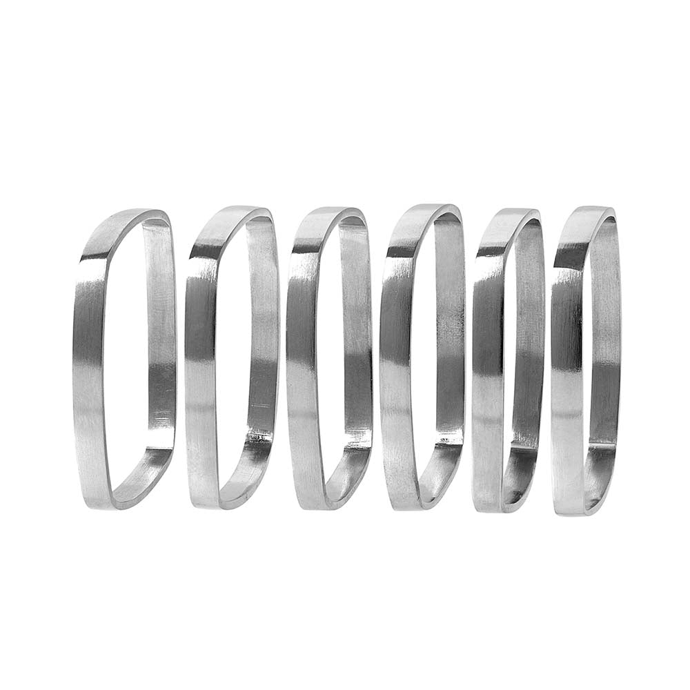 Blomus Napkin Rings Matt Nickel Fino - Set of 6