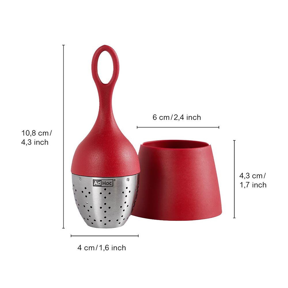 AdHoc Floating Tea Infuser - FLOATEA Red