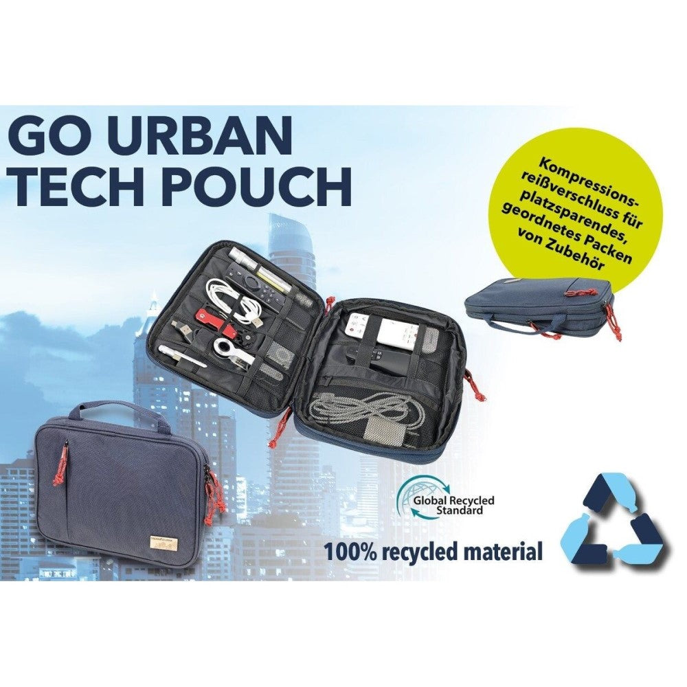 TROIKA Electronics Accessories Organiser GO URBAN TECH POUCH Dark Blue