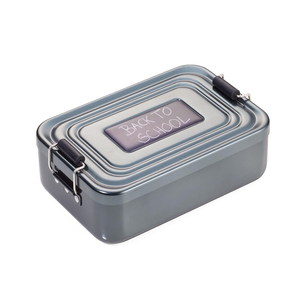 Troika Lunchbox with Clip-Lock Back To School - Aluminium