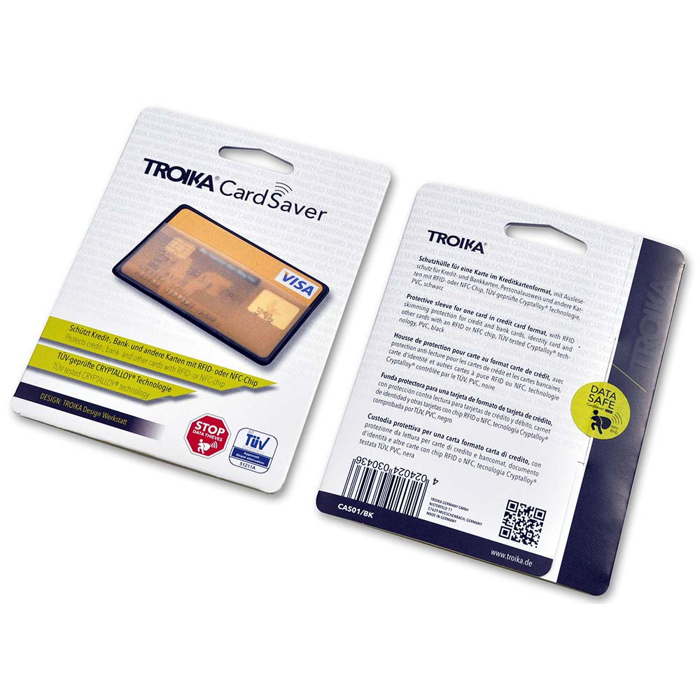 TROIKA Card Sleeve with RFID CARD SAVER for 1 Card