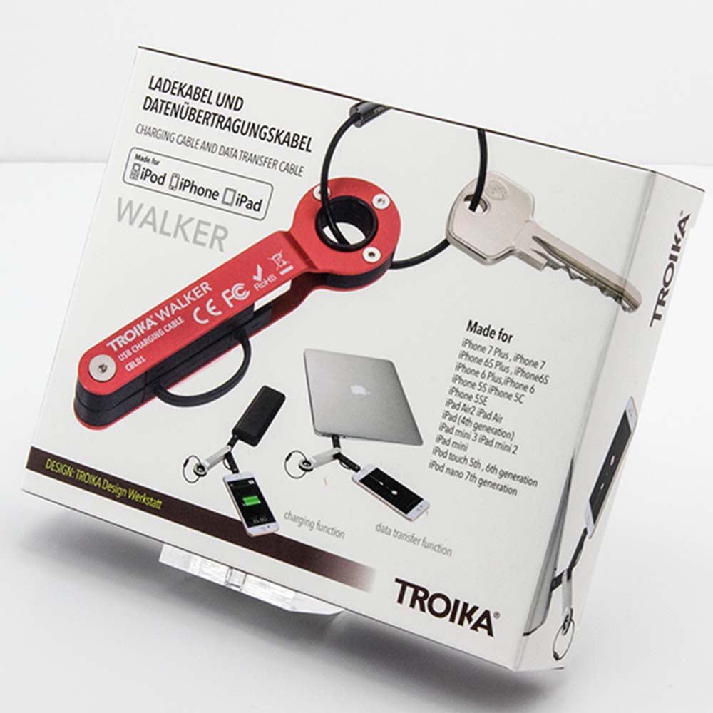 Troika Walker USB Charging and Data Transfer Cable - Red