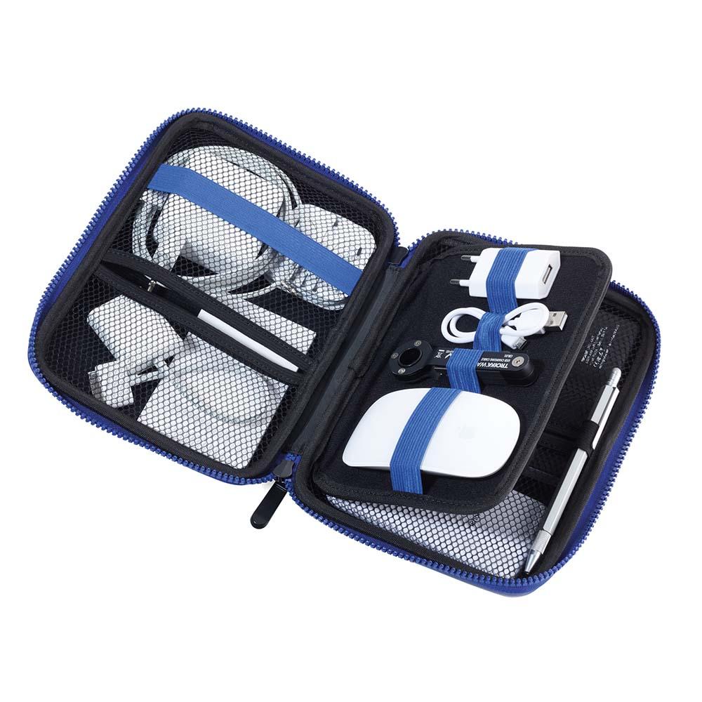 TROIKA Organiser Travel Case with Zipper - Blue