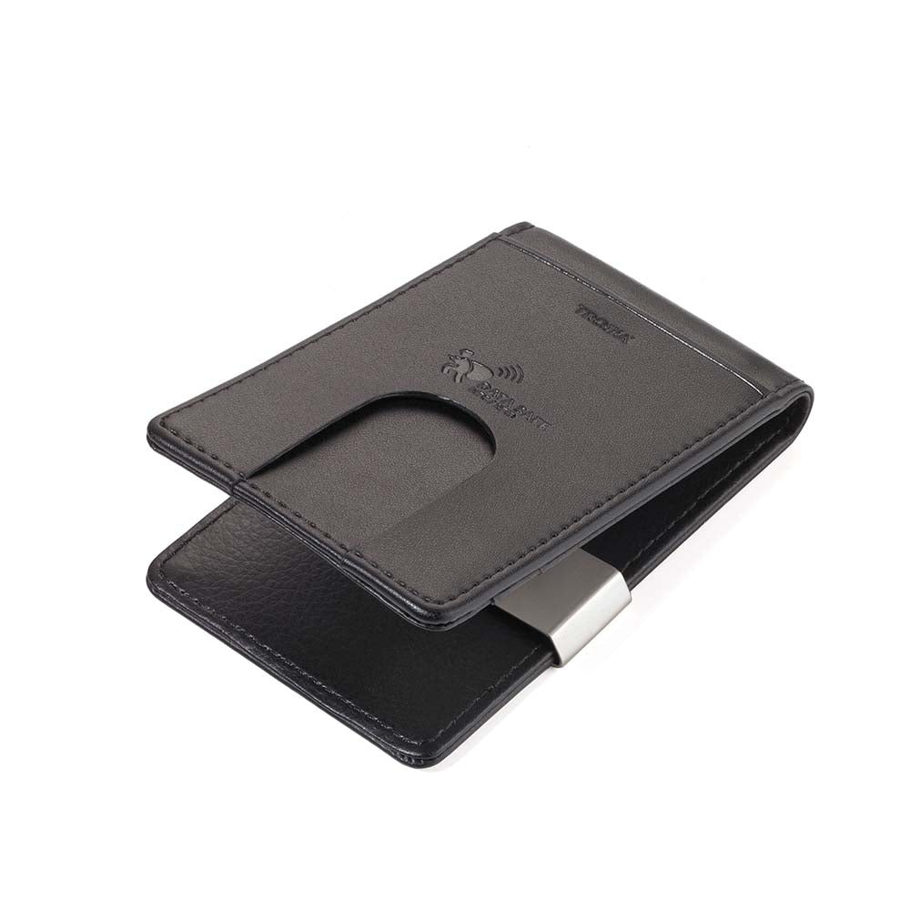 TROIKA RFID Shielding Credit Card Case with Money Clip - Black