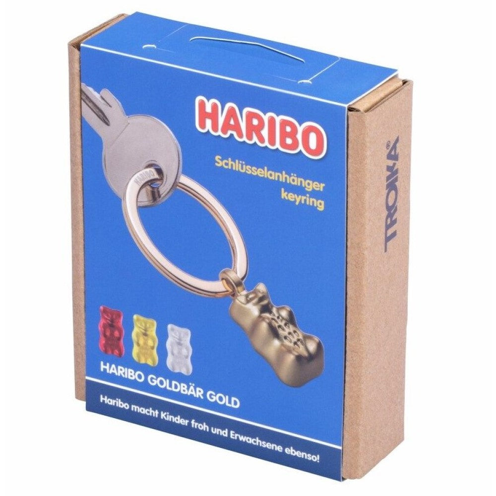 TROIKA Keyring HARIBO Gummy Bear on Split Keyring Gold