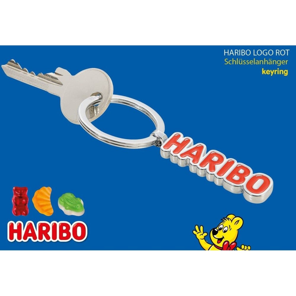 TROIKA Keyring with HARIBO Logo Tag in Red on Silver