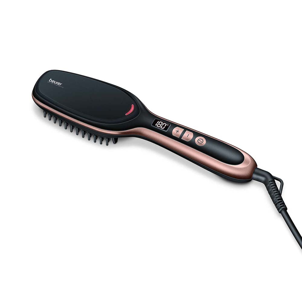 Demo - Beurer HS 60 Hair Straightening Brush with Ceramic Protective Coating