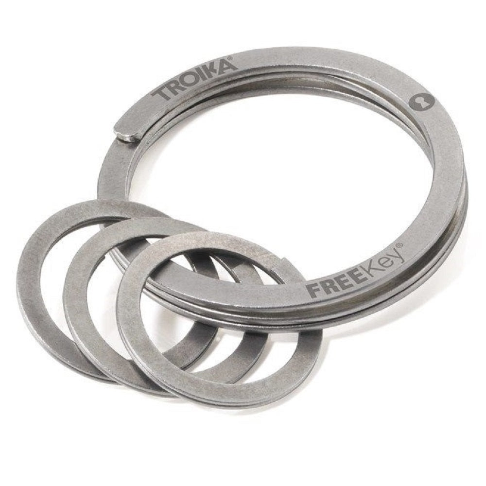 TROIKA Keyring Fingernail Friendly 3 Ring Keyring - FREEKEY SYSTEM