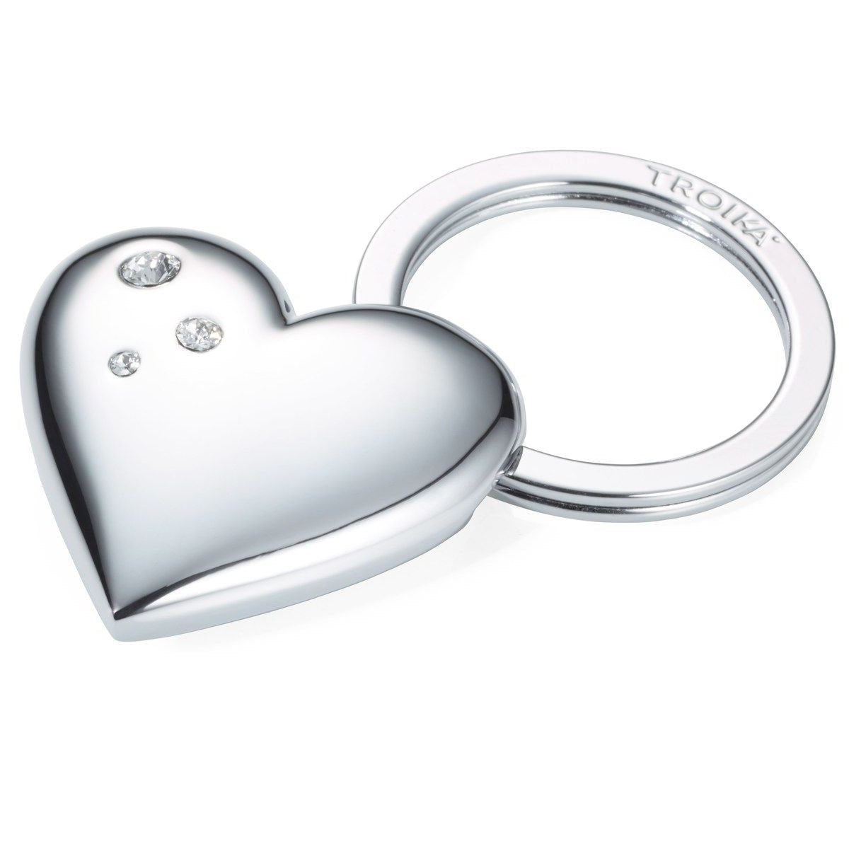 TROIKA Keyring Heart – SHINY HEART GIRLS BEST FRIEND – Silver Colour