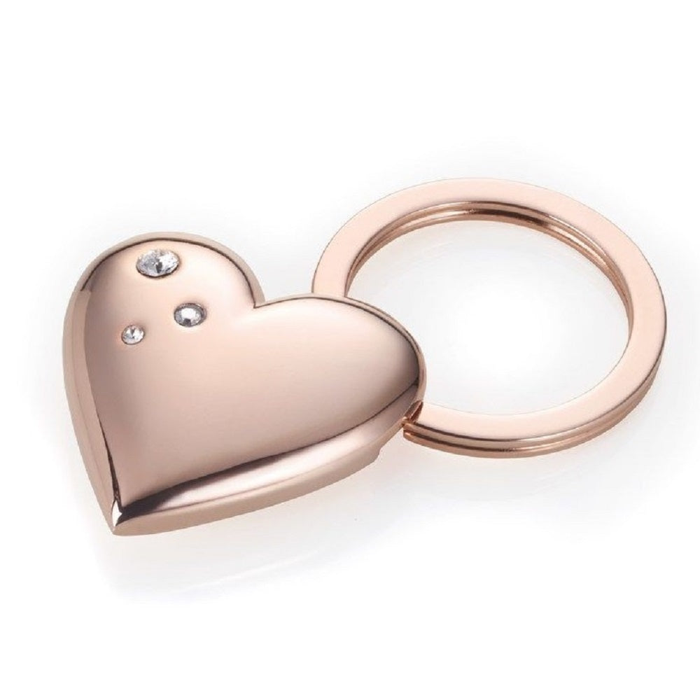 TROIKA Keyring Heart – ROSY HEART GIRLS BEST FRIEND – Rose Gold Colour