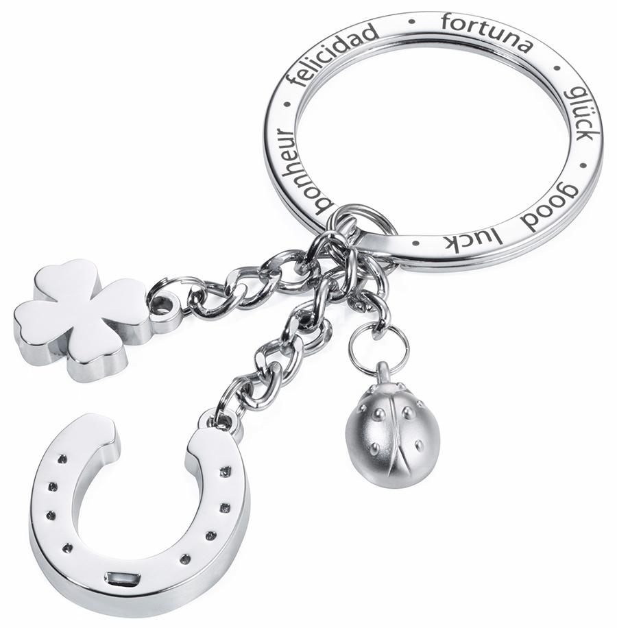 Troika Lucky Charm Horseshoe Keyring - Silver