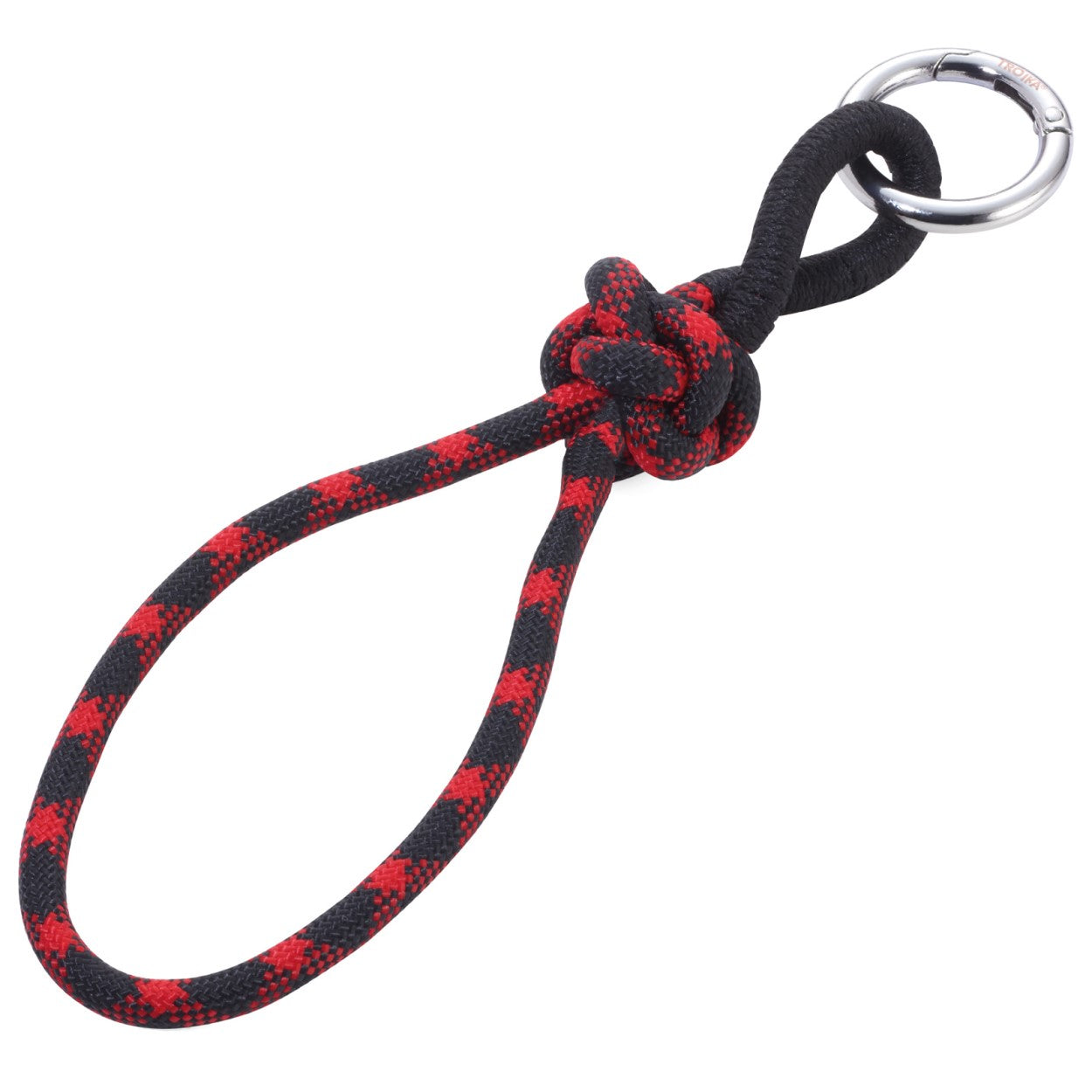 TROIKA Keyring Sail Rope with Decorative Knot CORDULA – Red and Black