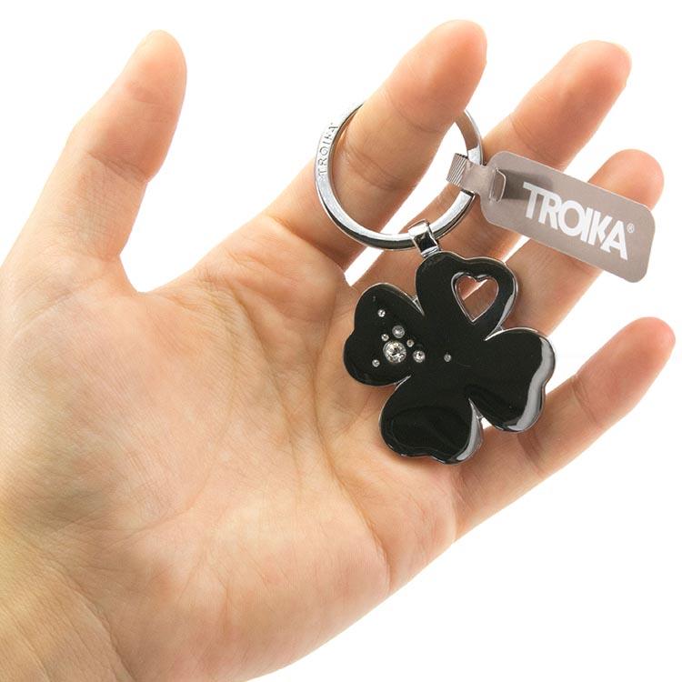 TROIKA Lucky Clover Keyring - Silver