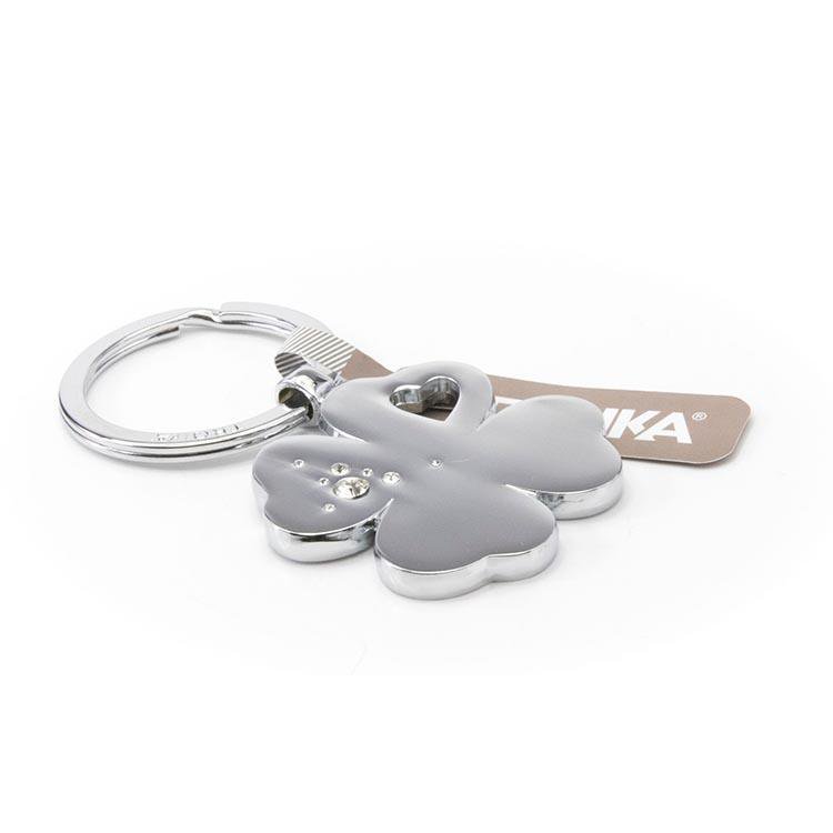 TROIKA Lucky Clover Keyring - Silver