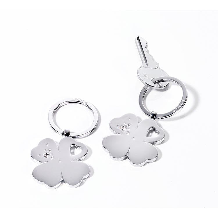 TROIKA Lucky Clover Keyring - Silver