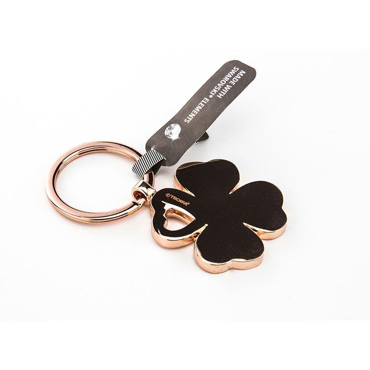 TROIKA - Lucky Clover Keyring - Rose Gold Colour