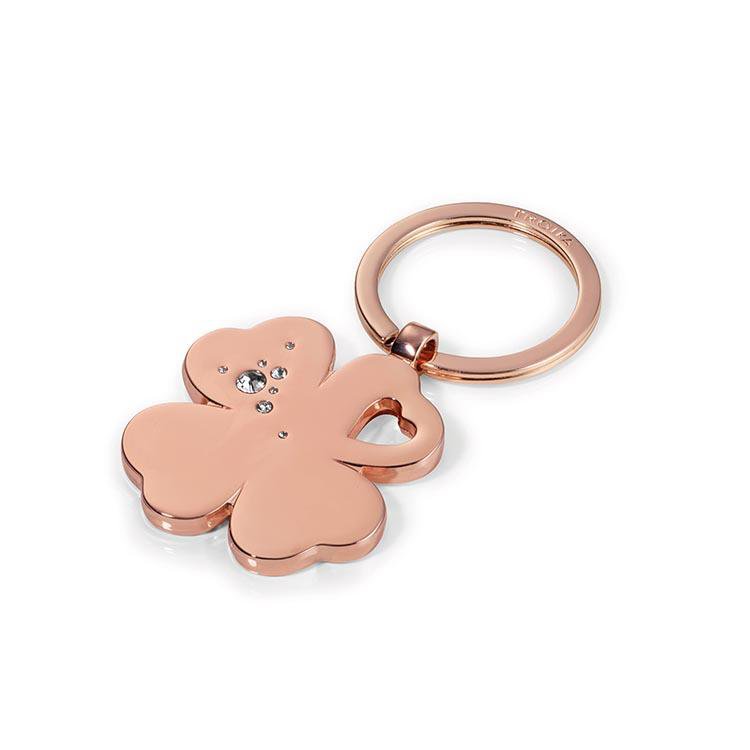 TROIKA - Lucky Clover Keyring - Rose Gold Colour