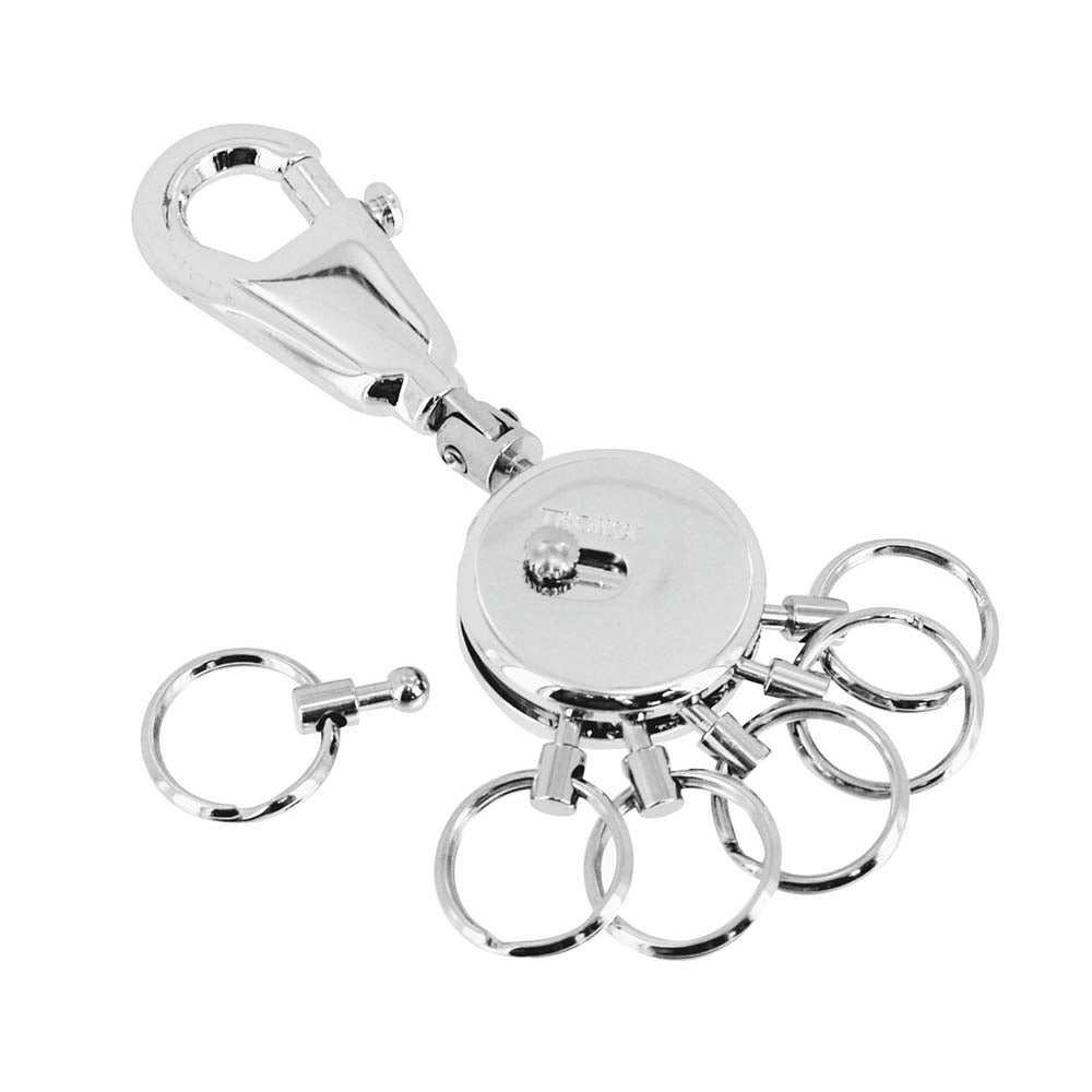 TROIKA Keyring with Carabiner Hook Black Vision