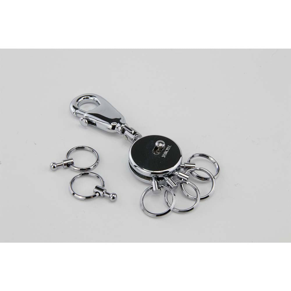 TROIKA Keyring with Carabiner Hook Black Vision