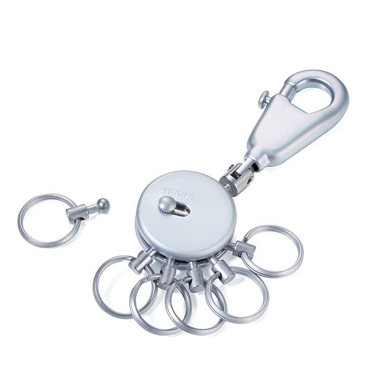 Troika Keyring With Carabiner and 6 Rings Patent