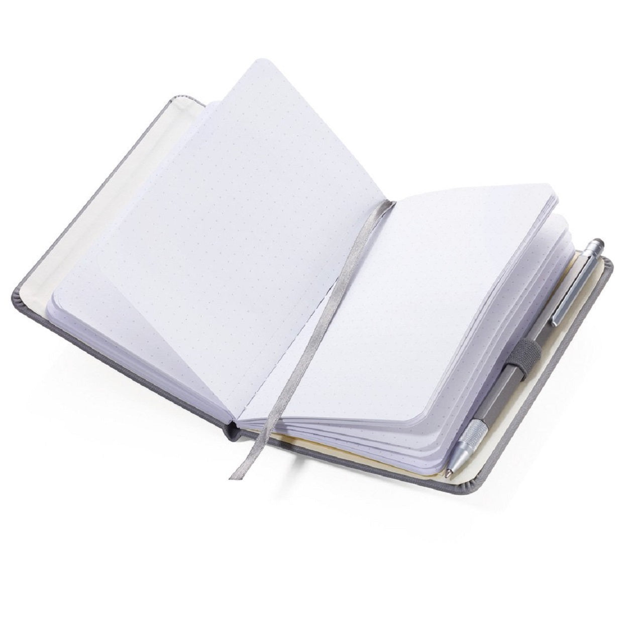 TROIKA Notepad A6 with Slim Multitasking Ballpoint Pen - Grey